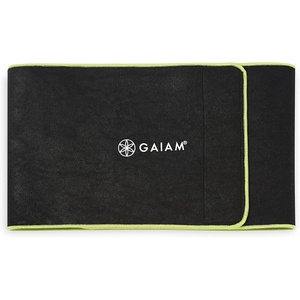 Gaiam Waist Trainer for Women and Men – Adjustable Slimmer Belt and Sweat Band for Lower-Back Support and Activated Core(8-inch (Yellow))