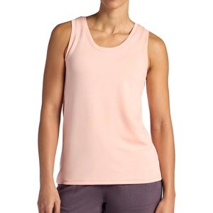 Gaiam Women’s Hudson Scoop Neck Tank Top, Relaxed Fit, Stretch Midweight Material, High-Low Hem(Peach Melba)