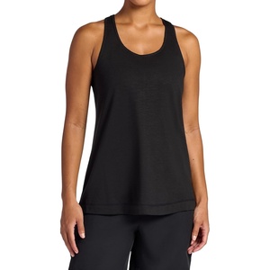 Gaiam Women’s Peace Scoopneck Tank Top, Relaxed Fit, Lightweight Heathered Material(Black (Tap Shoe))