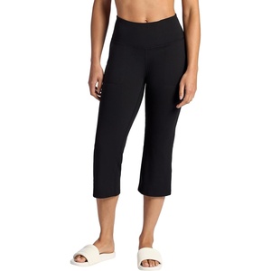 Gaiam Women’s Wide Leg Crop Legging, Cropped Fit, 22.5” Inseam(Black (Tap Shoe))