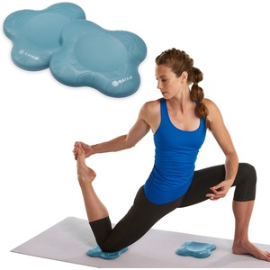 Gaiam Yoga Knee Pads Set of 2, Cushion for Knees & Elbows | Extra Cushioning | Non-Slip Back | Knees, Elbows & Wrists | Yoga, Pilates & Kneeling | Travel-Friendly(Seafoam)