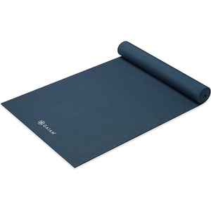 Gaiam Yoga Mat – Premium 5mm Solid Thick Non Slip Exercise & Fitness Mat for All Types of Yoga, Pilates & Floor Workouts (68″ x 24″ x 5mm) | Premium non-slip mat in solid colors. Cushioned support for yoga, Pilates & floor workouts at home or studio.(Marine)
