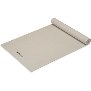 Gaiam Yoga Mat – Premium 5mm Solid Thick Non Slip Exercise & Fitness Mat for All Types of Yoga, Pilates & Floor Workouts (68″ x 24″ x 5mm) | Premium non-slip mat in solid colors. Cushioned support for yoga, Pilates & floor workouts at home or studio.(Sandstone)