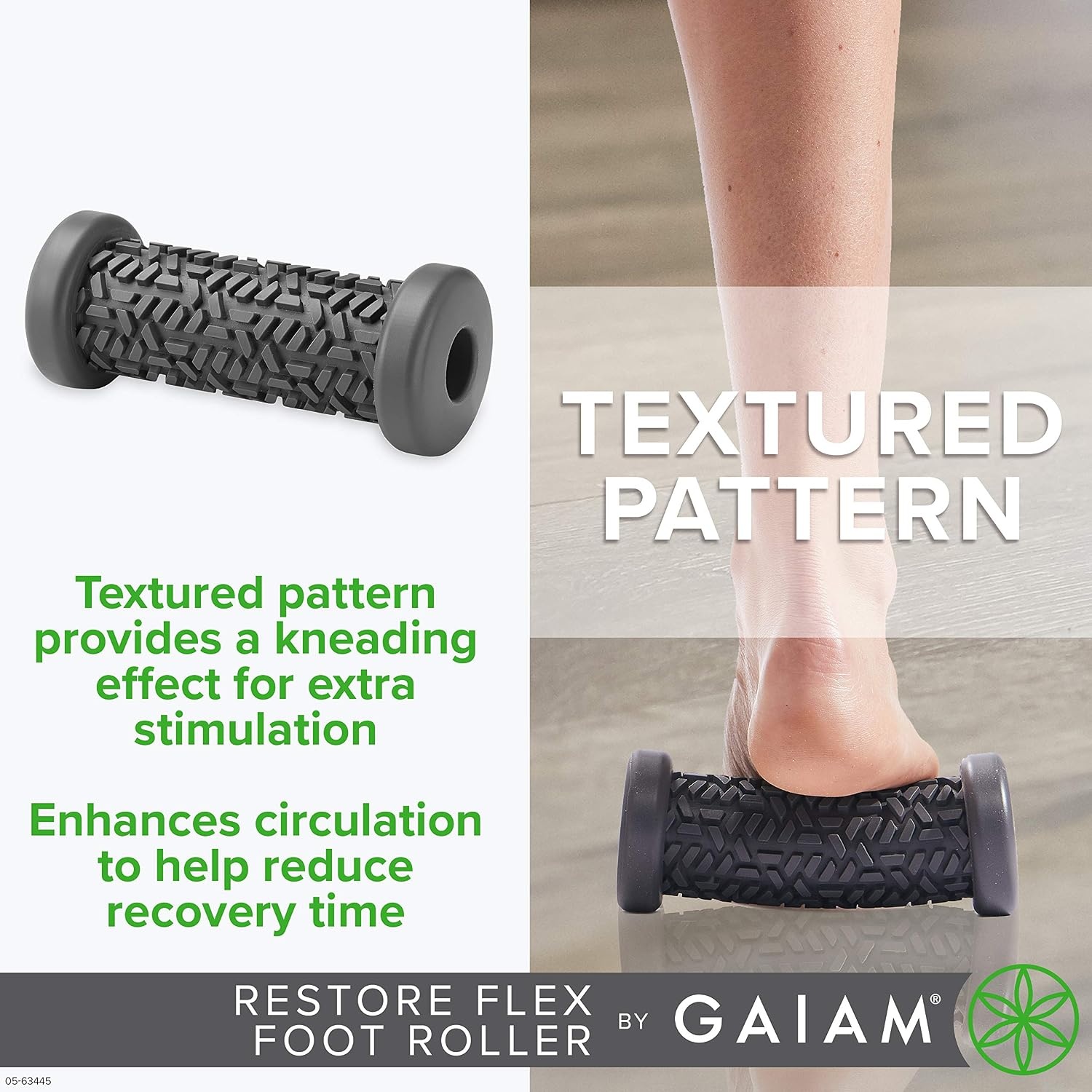 image:imageGaiam Restore Foot Roller Flex Massager Textured Massage Roller for Pain Relief in Feet Arch Heel from Exercise Plantar Fasciitis Arthritis Joint Pain Physical Therapy