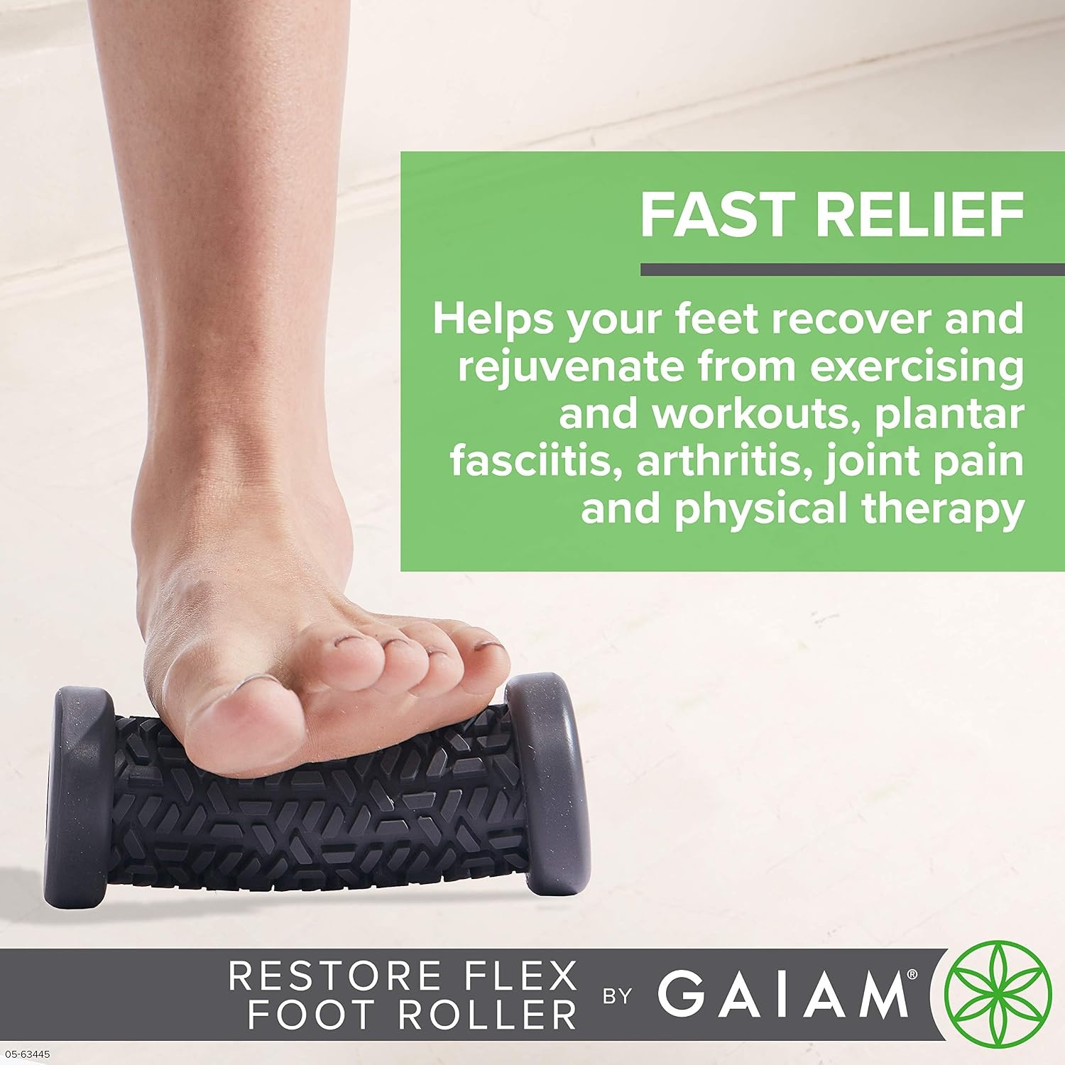 image:imageGaiam Restore Foot Roller Flex Massager Textured Massage Roller for Pain Relief in Feet Arch Heel from Exercise Plantar Fasciitis Arthritis Joint Pain Physical Therapy