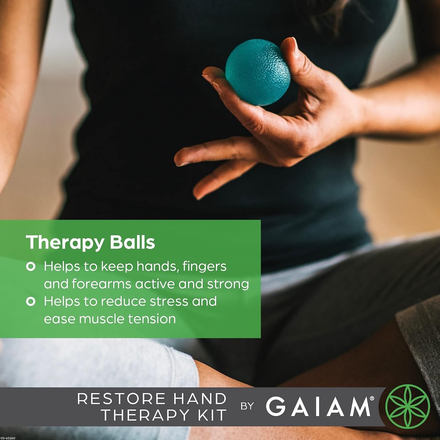 image:imageGaiam Restore Hand Therapy Exercise Ball Kit 3Level Hand Grip Strengthener Massage Balls Soft Medium Firm for Physical Therapy amp Hand Pain Relief Ease Muscle Tension with Hand Balls Set of 3