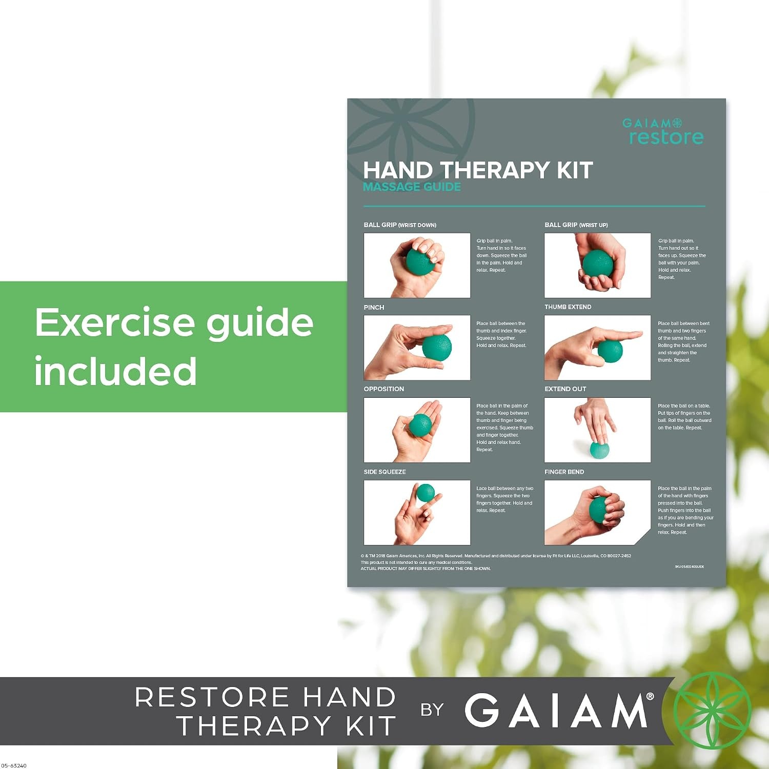 image:imageGaiam Restore Hand Therapy Exercise Ball Kit 3Level Hand Grip Strengthener Massage Balls Soft Medium Firm for Physical Therapy amp Hand Pain Relief Ease Muscle Tension with Hand Balls Set of 3