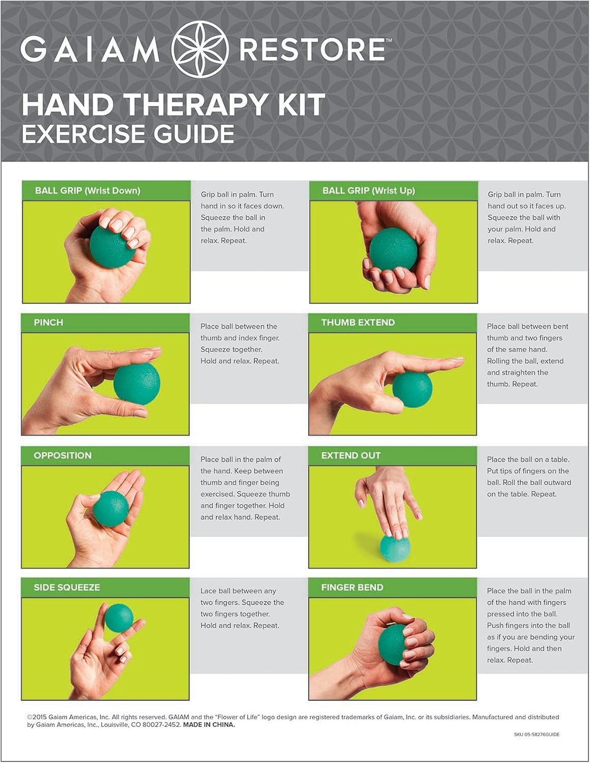 image:imageGaiam Restore Hand Therapy Exercise Ball Kit 3Level Hand Grip Strengthener Massage Balls Soft Medium Firm for Physical Therapy amp Hand Pain Relief Ease Muscle Tension with Hand Balls Set of 3