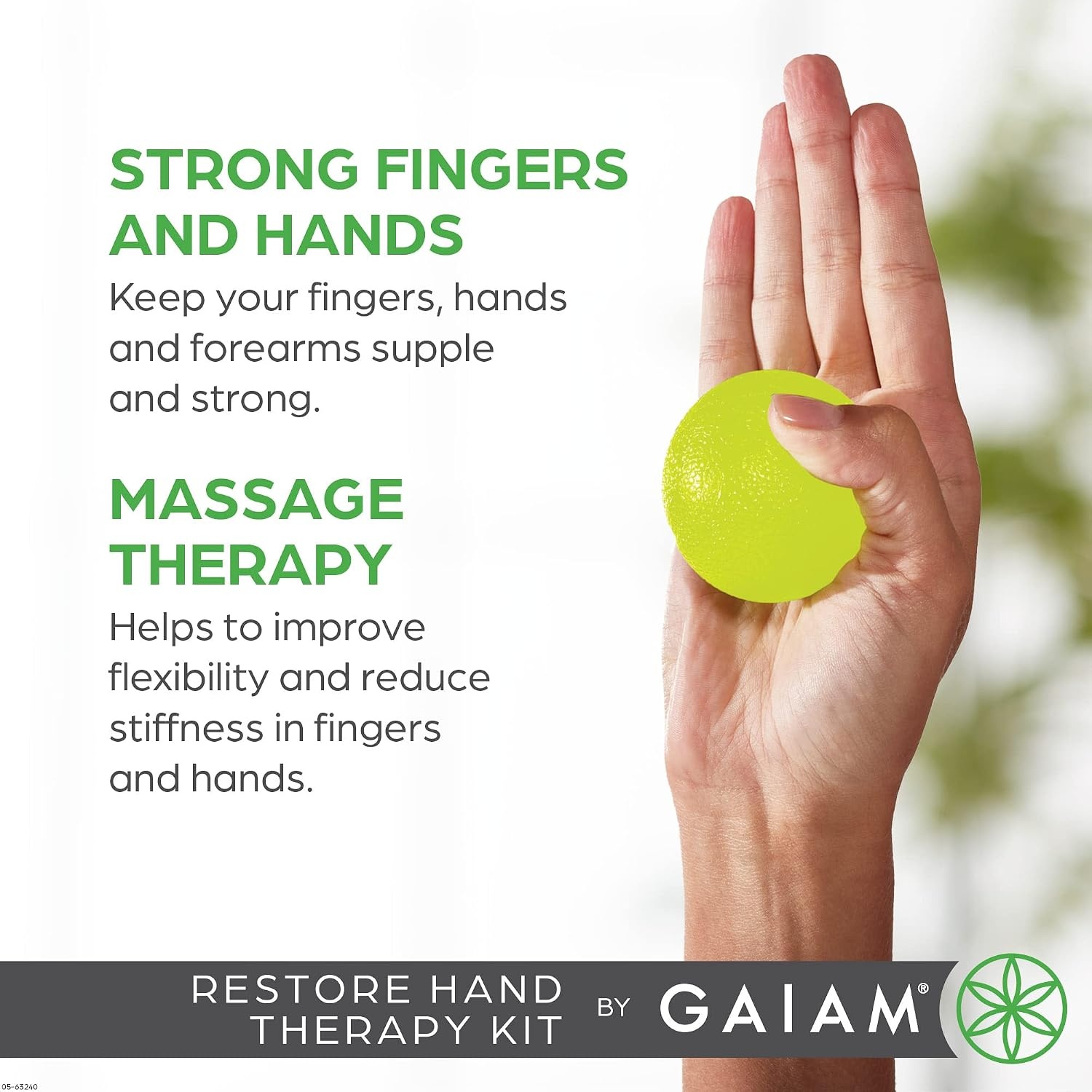 image:imageGaiam Restore Hand Therapy Exercise Ball Kit 3Level Hand Grip Strengthener Massage Balls Soft Medium Firm for Physical Therapy amp Hand Pain Relief Ease Muscle Tension with Hand Balls Set of 3