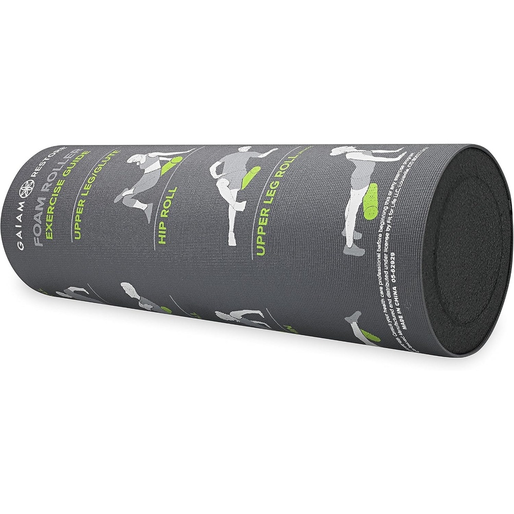 image:imageGaiam Restore Foam Roller with SelfGuided Exercise Illustrations Printed on Massage Roller 18 Inch