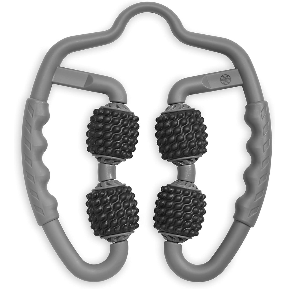 image:imageGaiam Restore Leg Massager Dual Sided Hand Held Muscle Massage Roller with 4 Textured Massage Balls amp Firm Grip Handles Deep Tissue Pain Relief for Sore Muscles to Aid Recovery Time