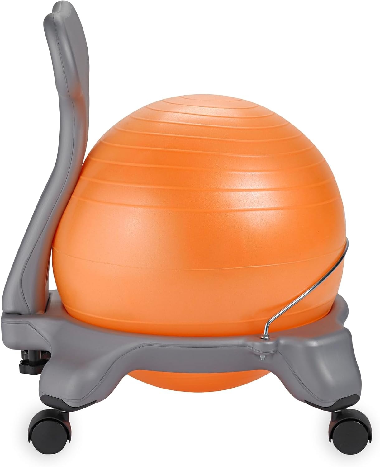 image:imageGaiam Kids Balance Ball Chair Classic Childrens Stability Ball Chair Alternative School Classroom Flexible Desk Seating for Active Students with Satisfaction Guarantee GreyOrange 35cm