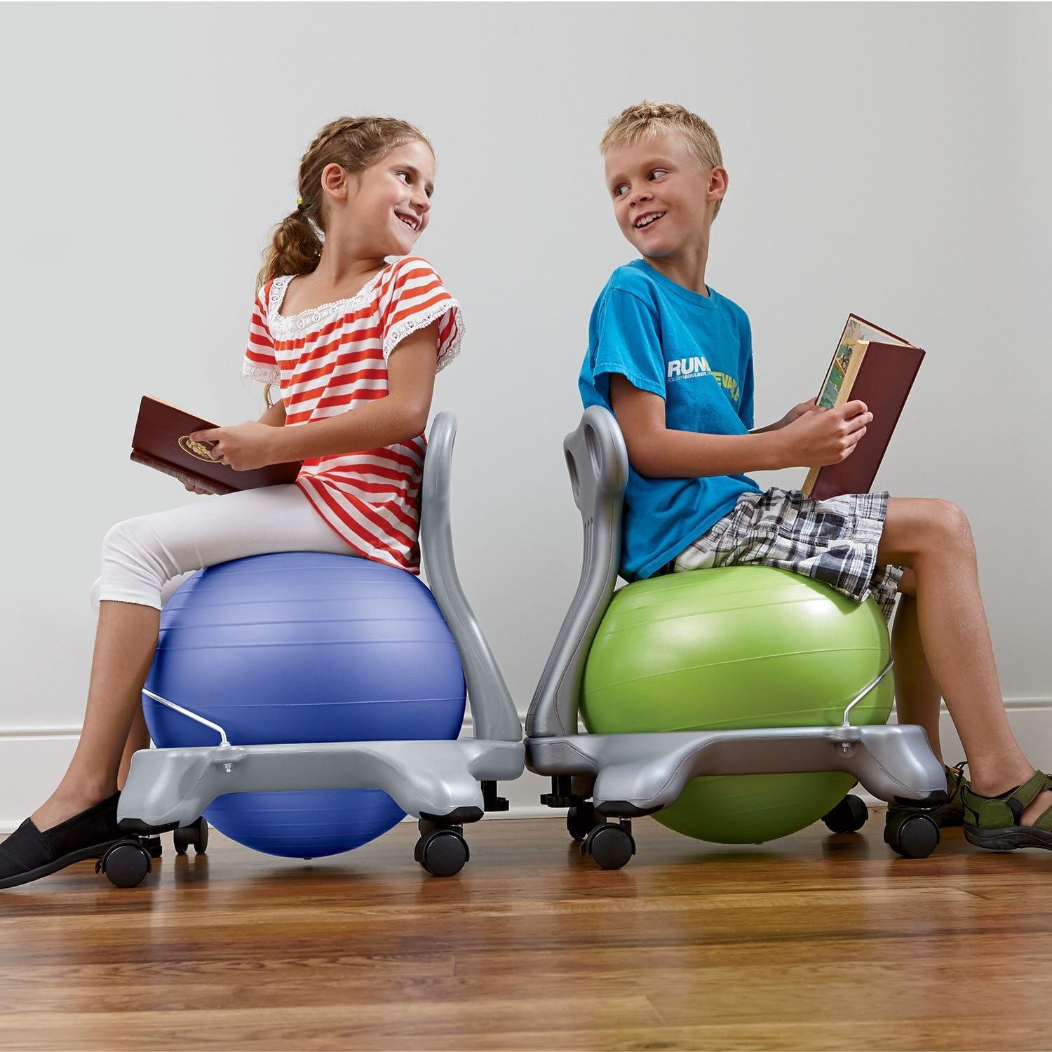 image:imageGaiam Kids Balance Ball Chair Classic Stability Pink Kids Stability Ball Chair Active Desk Seating Alternative Core amp Balance Engagement Pump Included Ages 612