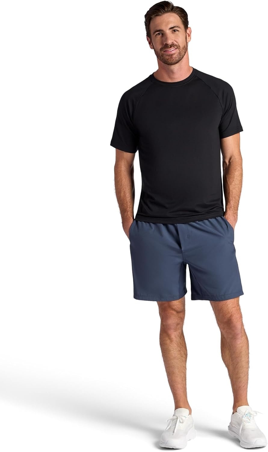 image:imageGaiam Mens Supine Crewneck Top Relaxed Fit Stretch Midweight MaterialBlack