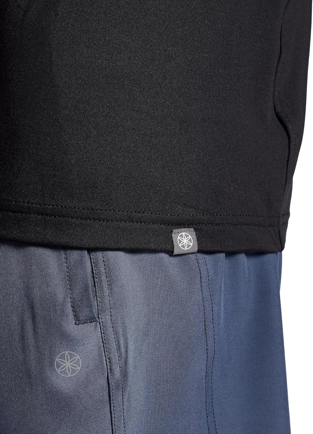 image:imageGaiam Mens Supine Crewneck Top Relaxed Fit Stretch Midweight MaterialBlack