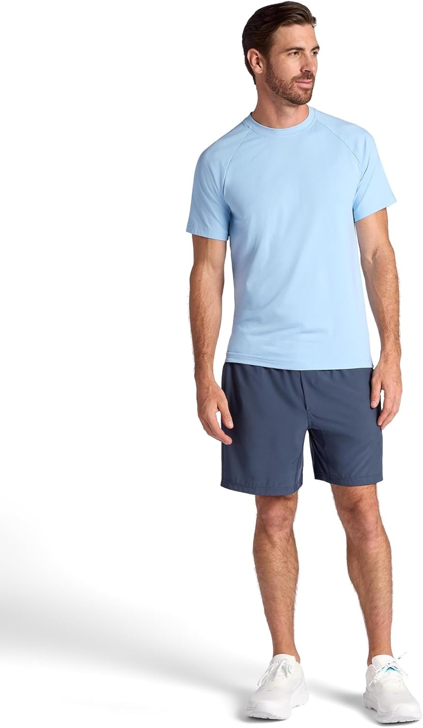 image:imageGaiam Mens Supine Crewneck Top Relaxed Fit Stretch Midweight MaterialCashmere Blue