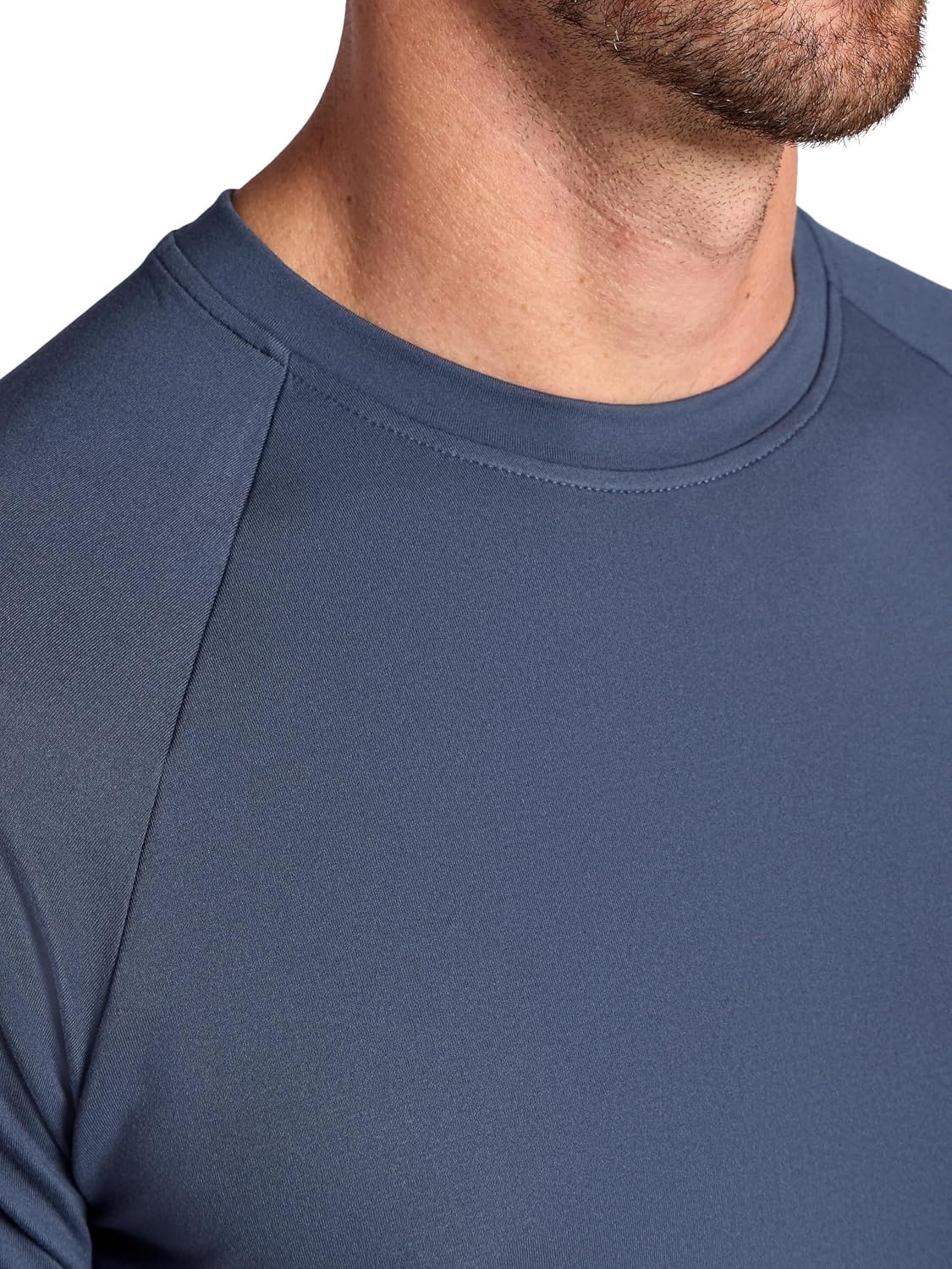 image:imageGaiam Mens Supine Crewneck Top Relaxed Fit Stretch Midweight MaterialCool Grey
