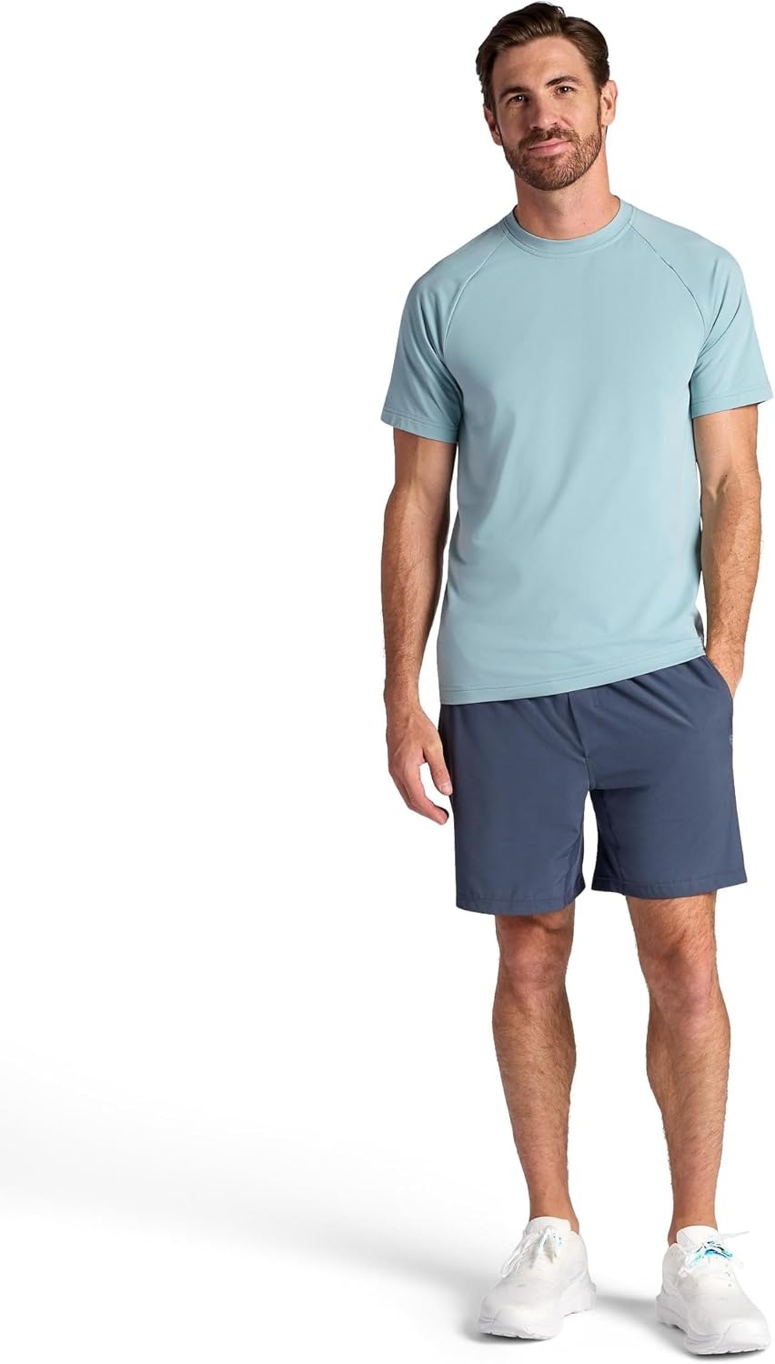 image:imageGaiam Mens Supine Crewneck Top Relaxed Fit Stretch Midweight MaterialSlate