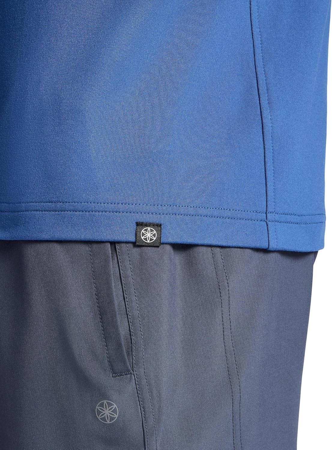 image:imageGaiam Mens Supine Crewneck Top Relaxed Fit Stretch Midweight MaterialTrue Navy