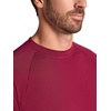 Gaiam Men’s Supine Crewneck Top, Relaxed Fit, Stretch Midweight Material(Beet)