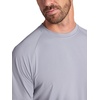 Gaiam Men’s Supine Crewneck Top, Relaxed Fit, Stretch Midweight Material(Sleet)