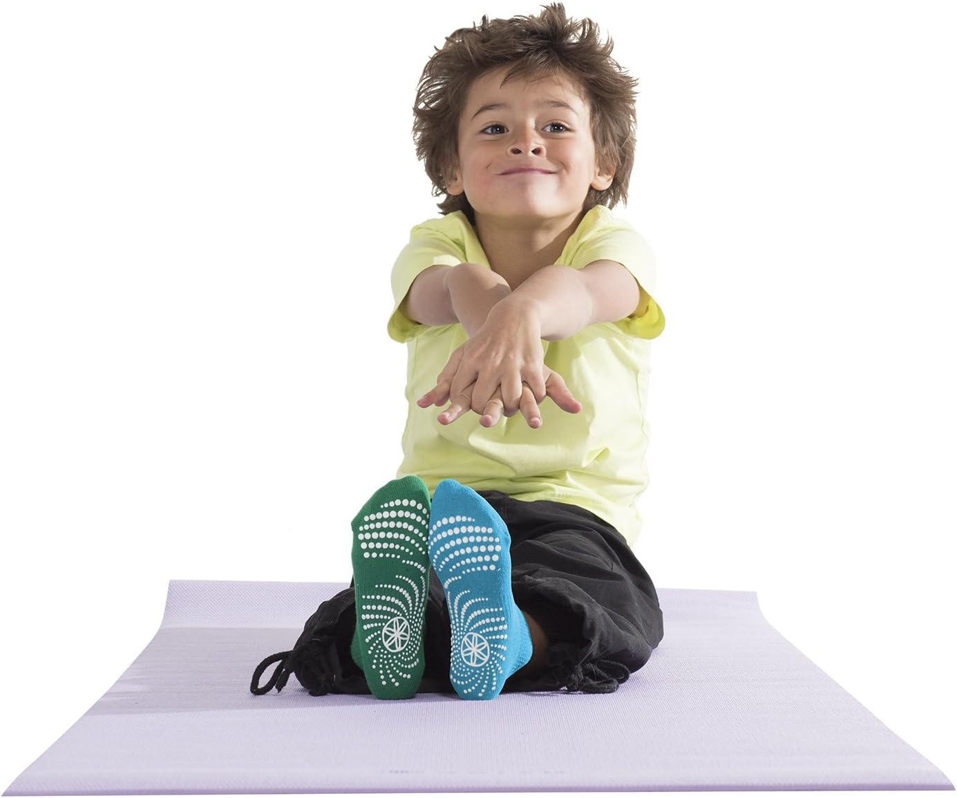 image:imageGaiam Kids Yoga Socks Pack of 2GreenBlue