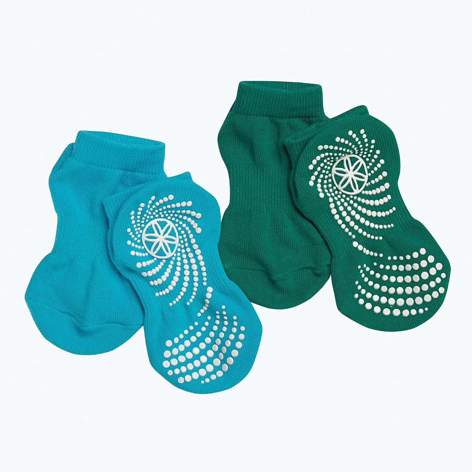 image:imageGaiam Kids Yoga Socks Pack of 2GreenBlue