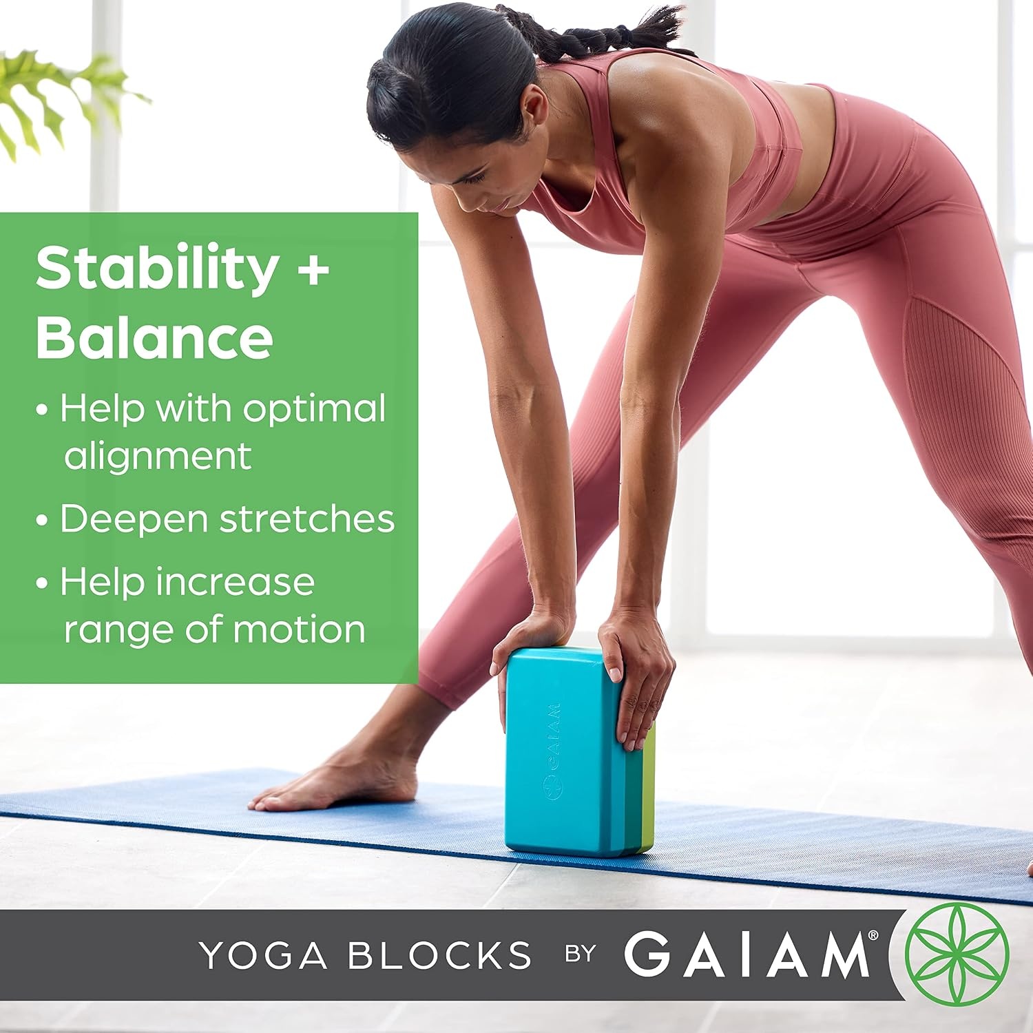 image:imageGaiam Yoga Block EVA Foam for Balance amp StretchNavajo Frost