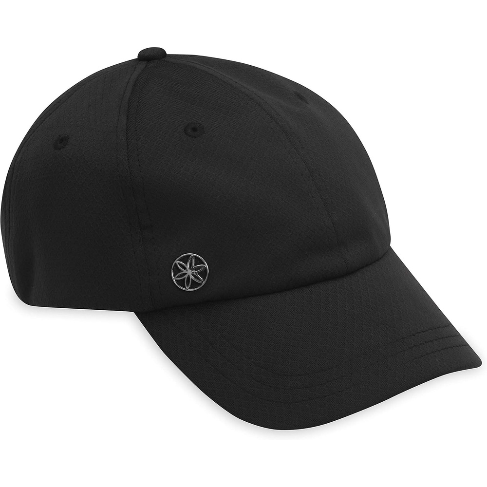 image:imageGaiam Womens Performance Fitness Black Hat StayCool Mesh Outdoor Running Hat with MoistureWicking Sweat Band PreShaped Bill Trendy Ponytail Ball Cap for Baseball Yoga amp Outside Exercise
