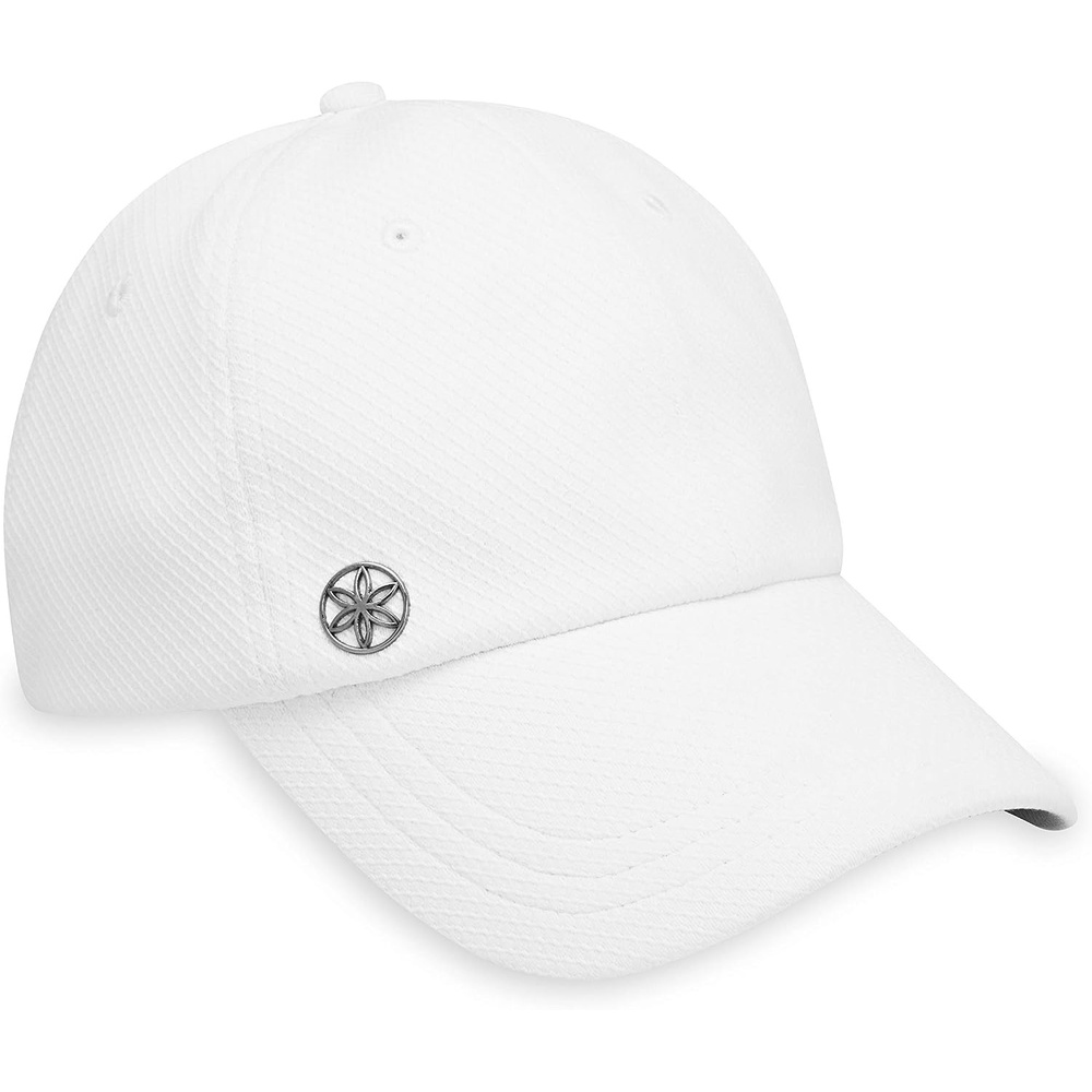 image:imageGaiam Womens Performance Fitness Hat with Sweat Band Ponytail Ball Cap for Baseball Yoga amp Outside ExerciseWhite