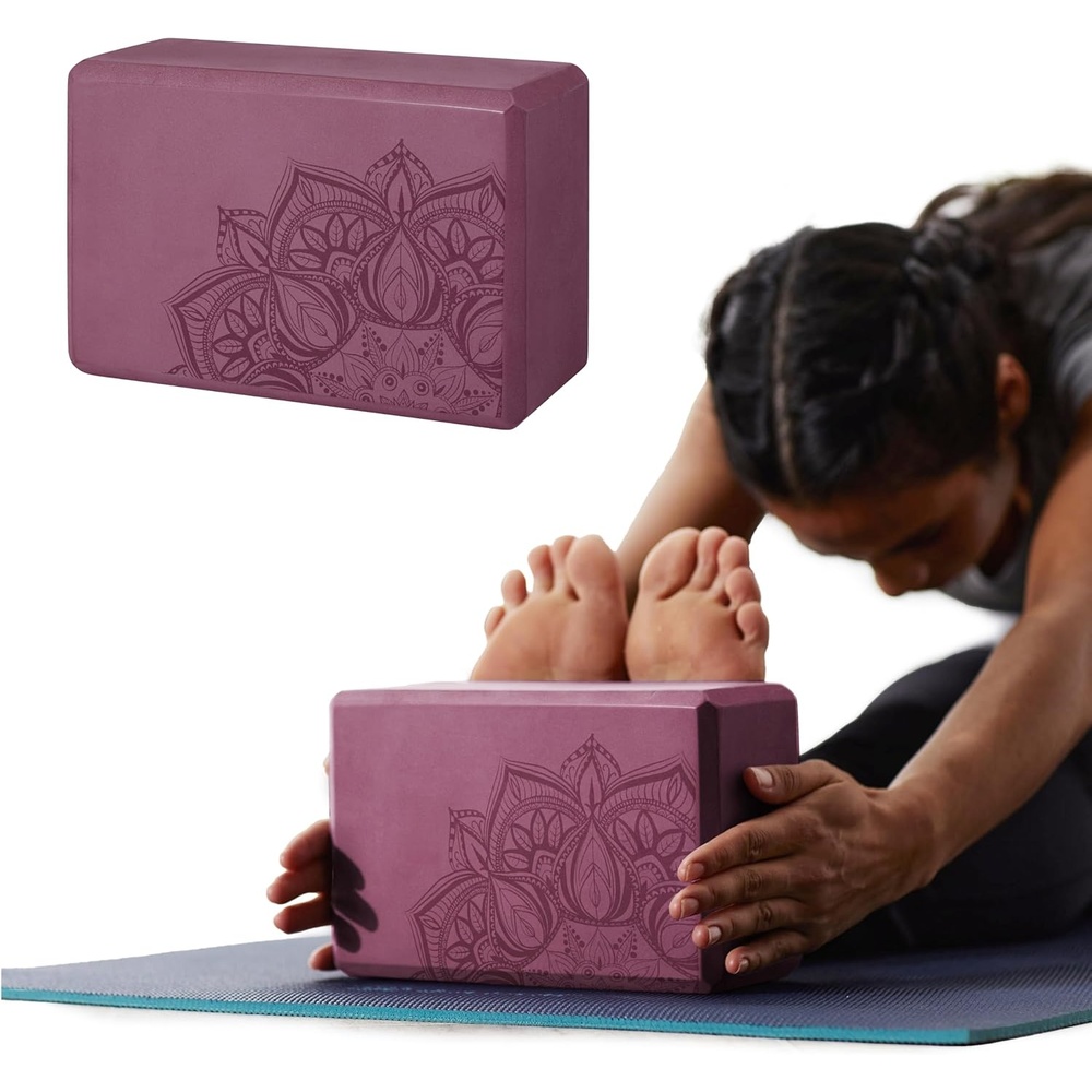 image:imageGaiam Yoga Block Supportive LatexFree Eva Foam Soft NonSlip Surface with Beveled Edges for Yoga Pilates MeditationAthenian Blush
