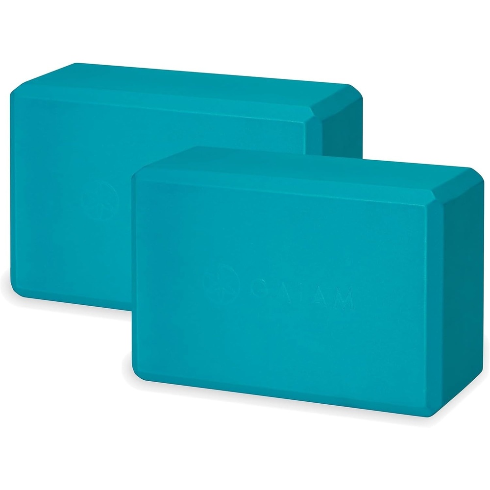 image:imageGaiam Yoga Block Supportive LatexFree Eva Foam Soft NonSlip Surface with Beveled Edges for Yoga Pilates MeditationVivid Blue Pack of 12