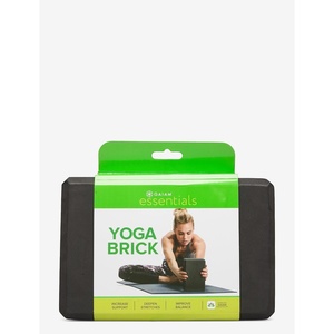 Gaiam Essentials Yoga Brick EVA Foam Block Accessories for Yoga, Meditation, Pilates, Stretching – 2 Pack(Black)
