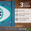 Gaiam Kids Printed Yoga Mat, Non-Toxic, Fun Design, 3mm(Chomper)