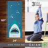 Gaiam Kids Printed Yoga Mat, Non-Toxic, Fun Design, 3mm(Chomper)