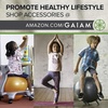 Gaiam Kids Printed Yoga Mat, Non-Toxic, Fun Design, 3mm(Metallic Mermaid)