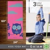 Gaiam Kids Printed Yoga Mat, Non-Toxic, Fun Design, 3mm(Owl)