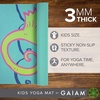 Gaiam Kids Printed Yoga Mat, Non-Toxic, Fun Design, 3mm(Seahorse)