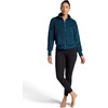 Gaiam Women’s Sherpa Jacket, Cropped Fit, Stretch Heavyweight Material(Reflecting Pond)