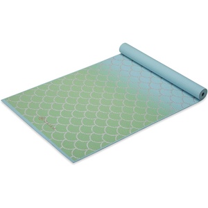 Gaiam Kids Printed Yoga Mat, Non-Toxic, Fun Design, 3mm(Metallic Mermaid)