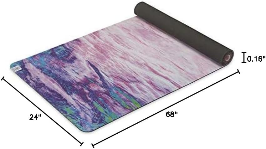 image:imageGaiam SoftGrip Yoga Mat Microfiber Towel Top with Rubber Backing DualSided Yoga amp Exercise Mat for Hot Yoga Sunset