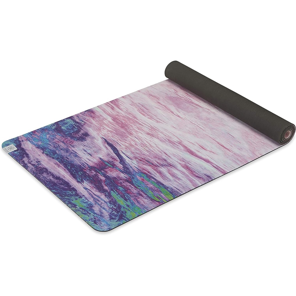 image:imageGaiam SoftGrip Yoga Mat  Microfiber Towel Top with Rubber Backing DualSided Yoga amp Exercise Mat for Hot Yoga Sunset