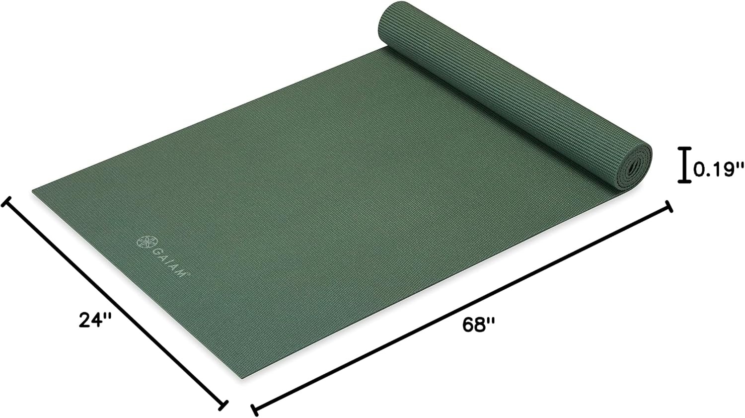 image:imageGaiam Yoga Mat Premium 5mm Solid Thick Non Slip Exercise amp Fitness Mat for All Types of Yoga Pilates amp Floor Workouts 68 x 24 x 5mmSagebrush