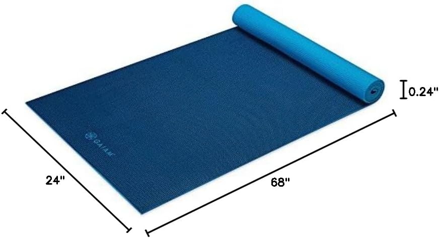 image:imageGaiam Yoga Mat Solid Color NonSlip 6mmNavyBlue