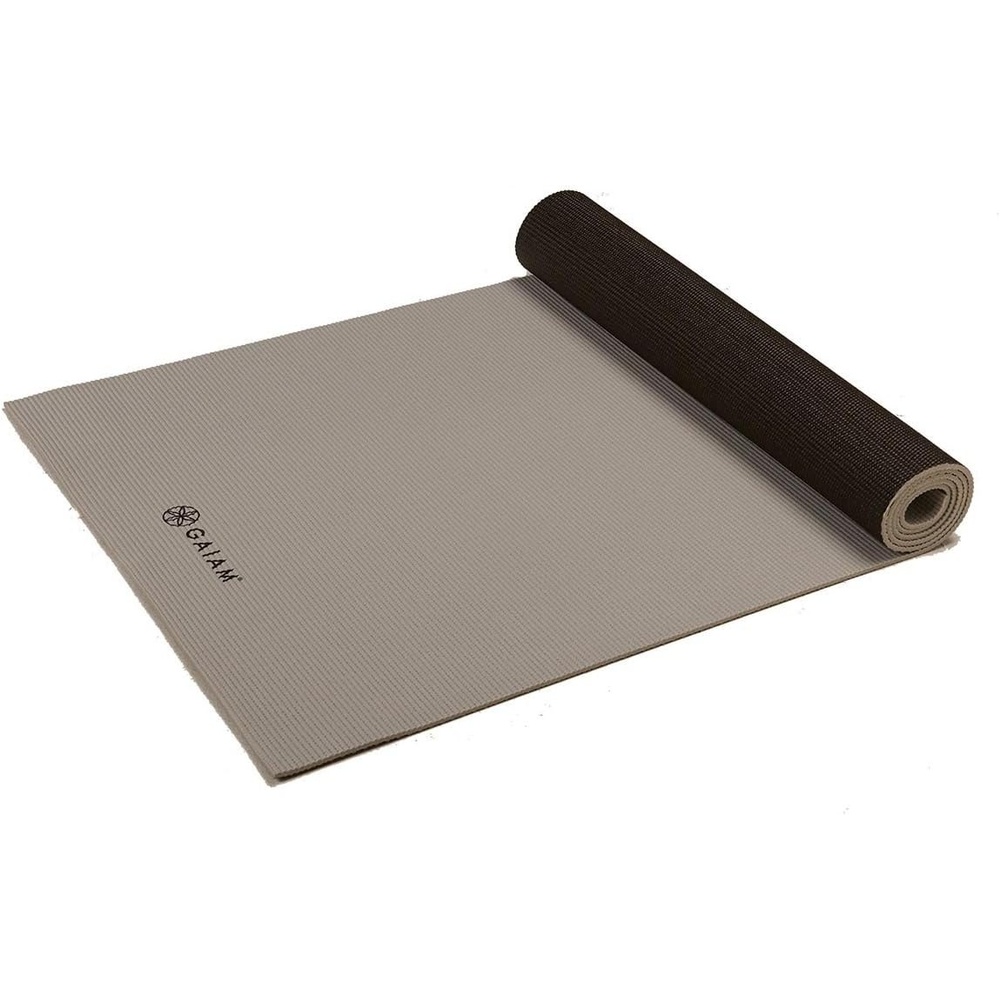 image:imageGaiam Yoga Mat Solid Color NonSlip 6mmGranite Storm
