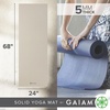Gaiam Yoga Mat – Premium 5mm Solid Thick Non Slip Exercise & Fitness Mat for All Types of Yoga, Pilates & Floor Workouts (68″ x 24″ x 5mm)(Dovetail)
