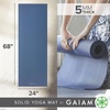 Gaiam Yoga Mat – Premium 5mm Solid Thick Non Slip Exercise & Fitness Mat for All Types of Yoga, Pilates & Floor Workouts (68″ x 24″ x 5mm)(High Tide)