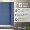 Gaiam Yoga Mat – Premium 5mm Solid Thick Non Slip Exercise & Fitness Mat for All Types of Yoga, Pilates & Floor Workouts (68″ x 24″ x 5mm)(High Tide)
