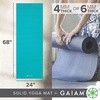 Gaiam Yoga Mat – Premium 5mm Solid Thick Non Slip Exercise & Fitness Mat for All Types of Yoga, Pilates & Floor Workouts (68″ x 24″ x 5mm)(Light Blue)