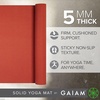 Gaiam Yoga Mat – Premium 5mm Solid Thick Non Slip Exercise & Fitness Mat for All Types of Yoga, Pilates & Floor Workouts (68″ x 24″ x 5mm)(Sunburnt)